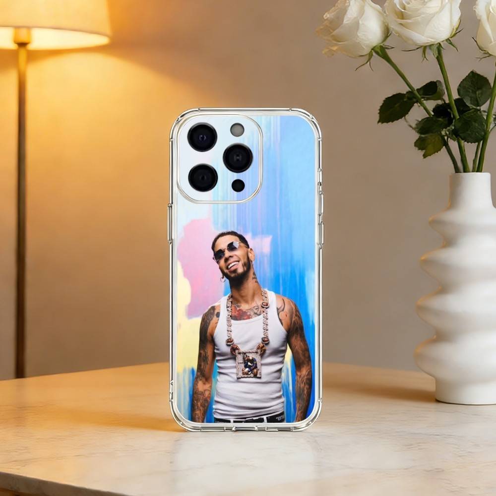 Rapper A- Anuel AA Real Phone Case For iPhone 17 16 15 14 13 12 11 Mini Pro Max Plus Transparent Cover