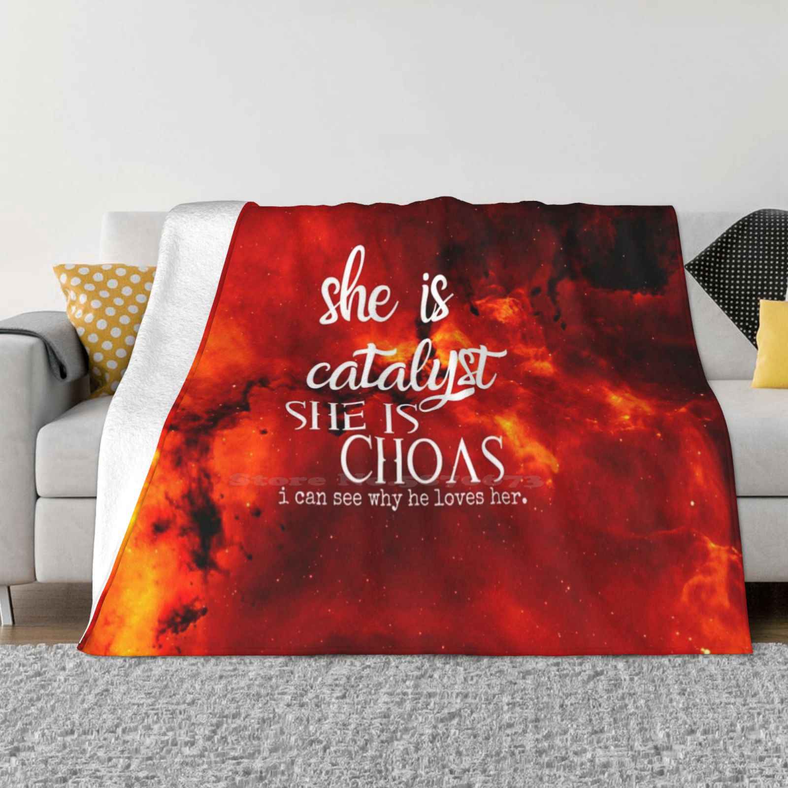 Catalyst & Chaos Blanket Soft Warm Travel Portable Blanket The Illuminae Files Jay Kristoff Amie Kaufman Bookish Sci Fi Books 30x40in