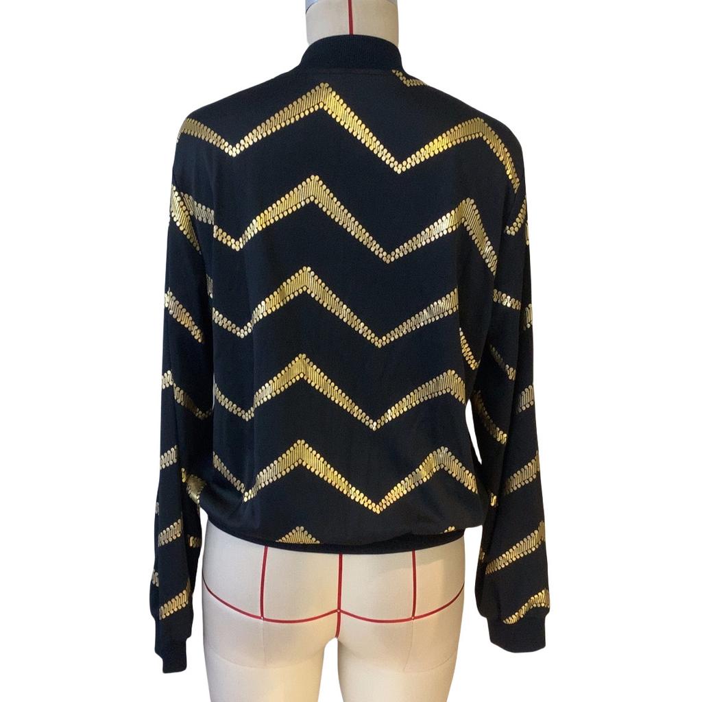 Spring Autumn Casual Ladies Long Sleeve Baseball Zip Jacket Coat