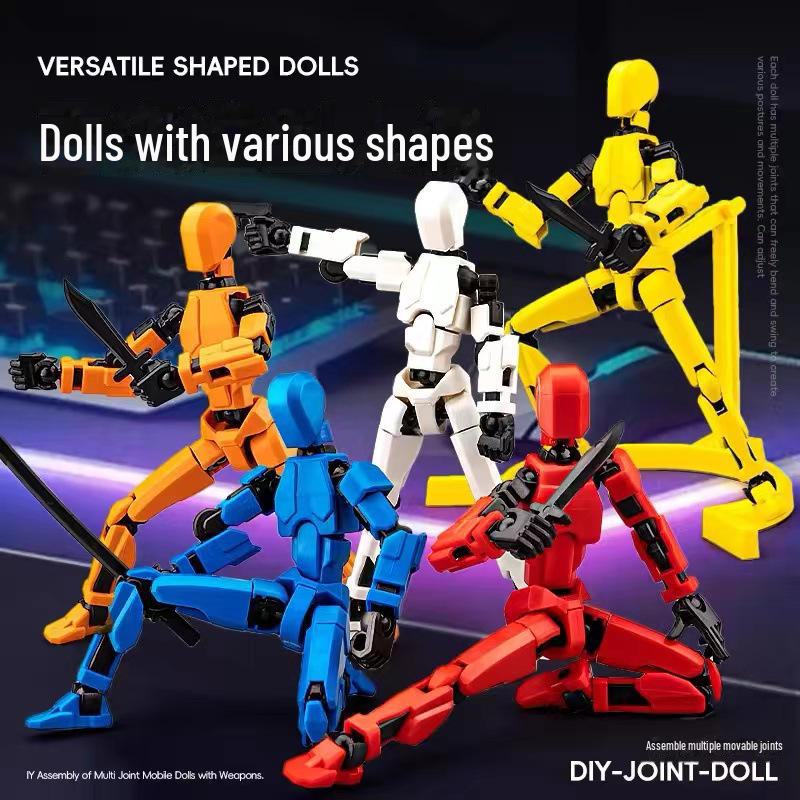 13-Joint Movable Handmade Lucky Doll - Children's DIY Toy for Stress Relief