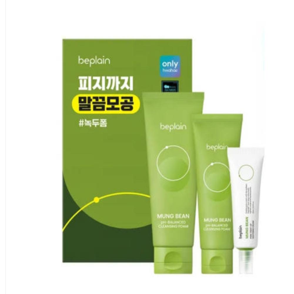beplain Greenful pH-Balanced Cleansing Foam 200ml Special Set (120ml + 80ml + Soothing Cream 20ml)