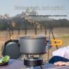Portable Outdoor Camping Cookware Set with Kettle, Frying Pan, and Tableware Gear