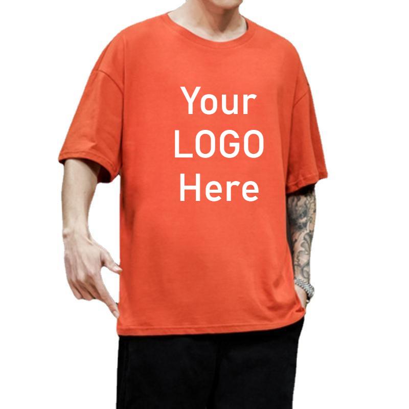 100% Cotton 200gsm Men's Short Sleeve T Shirt Custom Your Logo Design T Shirt