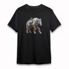 Women's Oversize Classic T-Shirt Steampunk Mechanical Horse Graphic Printed Tee