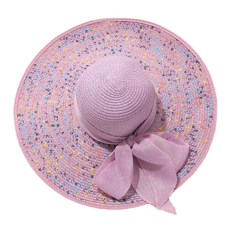 Korean Version Of Trendy Women'S Summer Sun Hat With Large Brim Straw Hat, New Sun Hat Beach Hat Sun Hat Outdoor Sun Hat