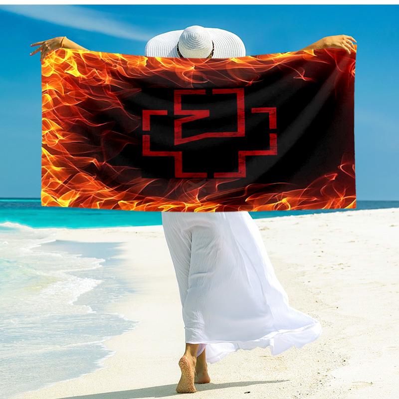 1pc Rammstein Heavy Metal Beach Towel,quick Drying Absorbent Beach Towel,outdoor Sports Swimming Beach towel,Soft and Comfortable Y73067
