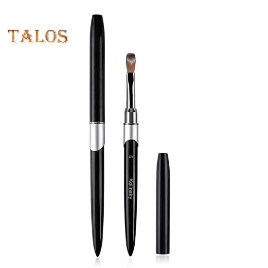 Nail Art Brush Metal Handle Soft Faux Mink Bristles Multifunctional UV Gel Carving Pen Professional Manicure Tool Nail Acrylic Liquid Powder