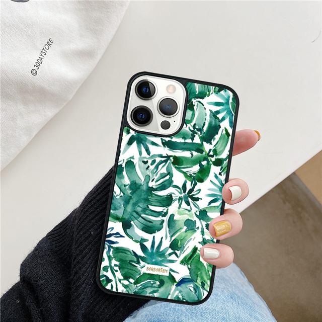 Monstera Leaves Palm Tree Flowers Phone Case Cover For iPhone 17 Air 15 16 Pro Max 14 13 12 11 Pro Max Plus