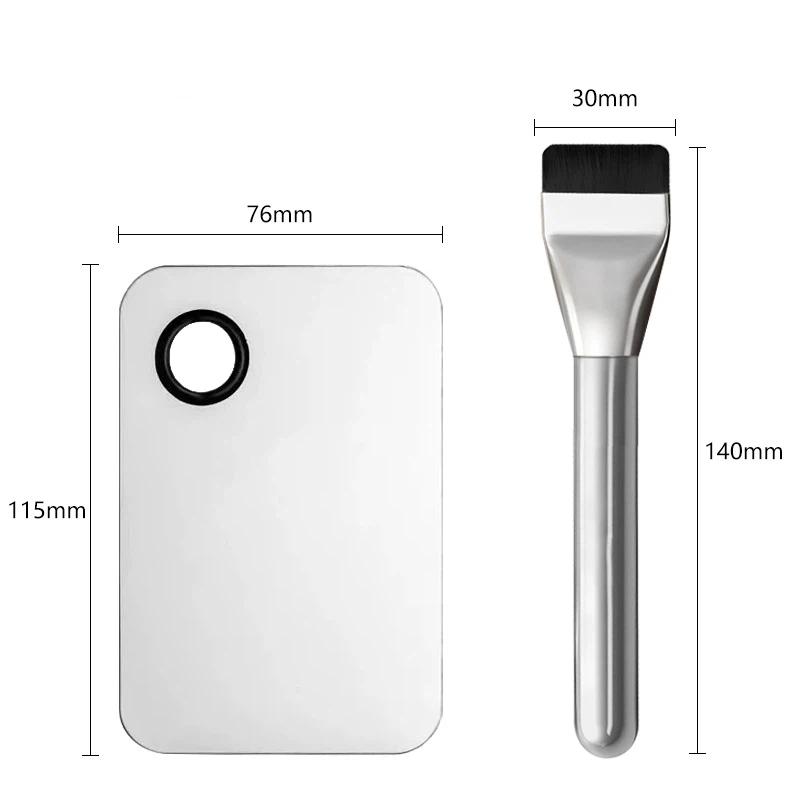 2/4Pcs Professional Makeup Tool Kit With Soft Foundation Brushes Stainless Steel Mixing Palette And Velvet Puff For Home Use