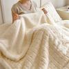 Thickened Coral Fleece Bed Blankets for Winter Warm Soft Imitation Lambs Wool Jacquard Blankets for Bedroom Sleeping Sofa Throw