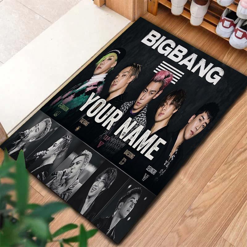 Bigbang Music Custom Name Carpet Rug For Living Room Bedroom Home Sofa Decoration Kids Play Nonslip Floor Mat