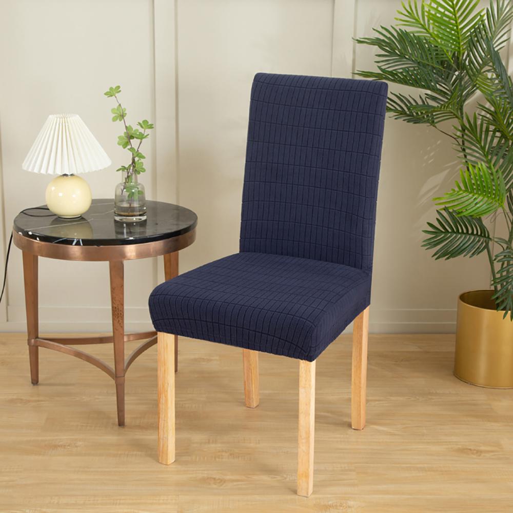 Jacquard Soild Color Chair Covers Elastic Anti -Slip Chair Furniture Slipcovers Dustproof Cover Protective For Dining Space Kitchen Formal Dinner
