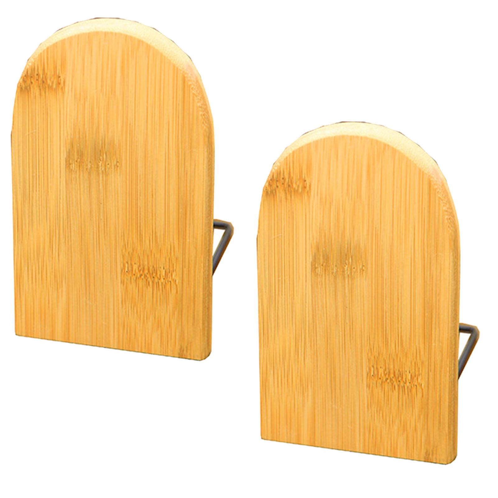 

2 шт. деревянные подставки для книг простой формы с закругленными краями для книг, для кабинета, офиса, маленькие Small