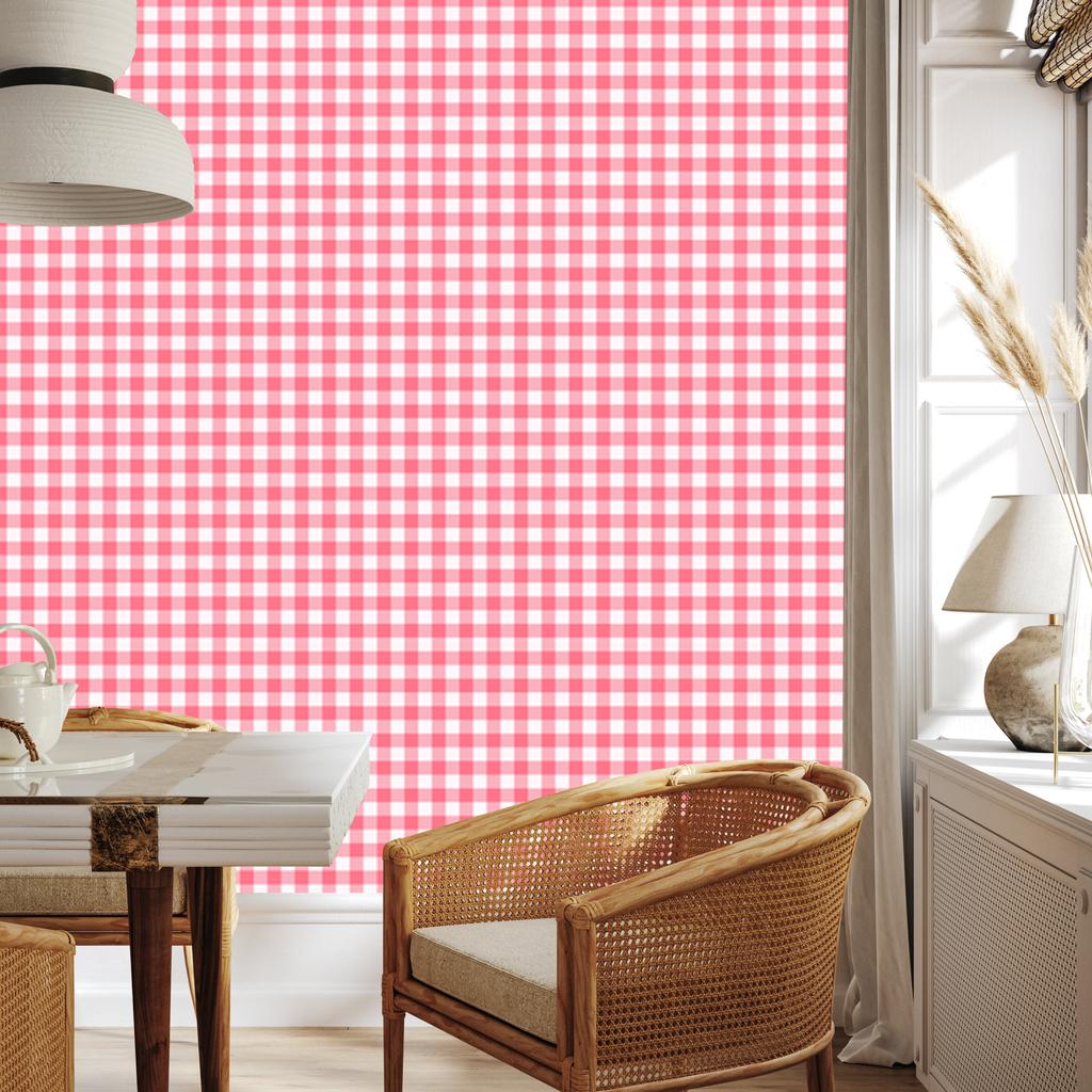 Wallpaper Fabric Pattern Coral and Powder Pink for Living Room and Bedroom 50x1000