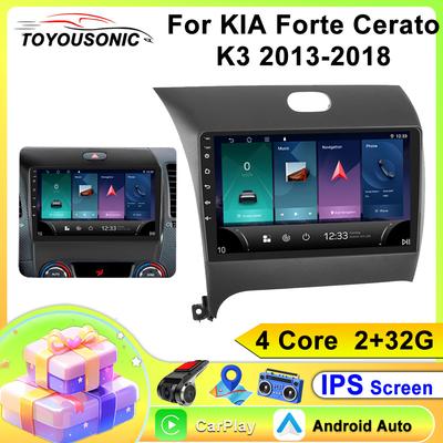 Autoradio Carplay Für kia Forte Cerato K3 2013-2018 Navigation GPS Android Auto Multimedia-Player Stereoanlage WiFi BT Kein 2din 4G
