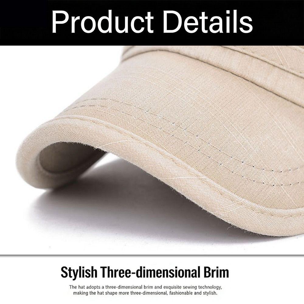 Anti-UV Baseball Cap Cotton Sun Hat Fashion Flat Top Hat Men Women