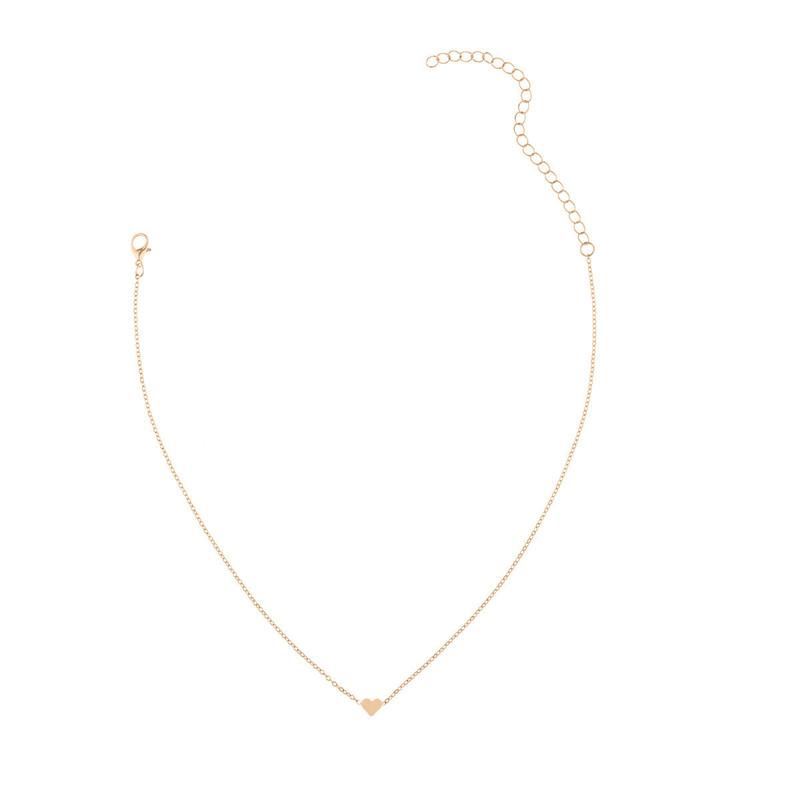 Fashion Love Heart Pendant Choker Necklace for Women Silver Color Clavicle Chain Female Party Jewelry on the Neck New