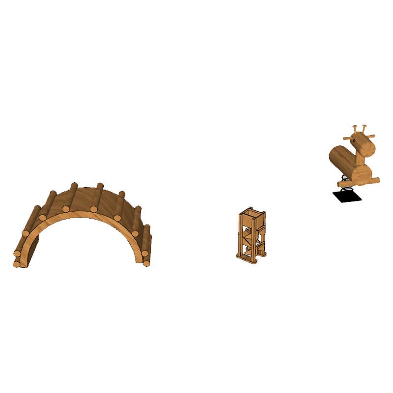 Junmoxiyuan Wooden Spring Rocking Horse