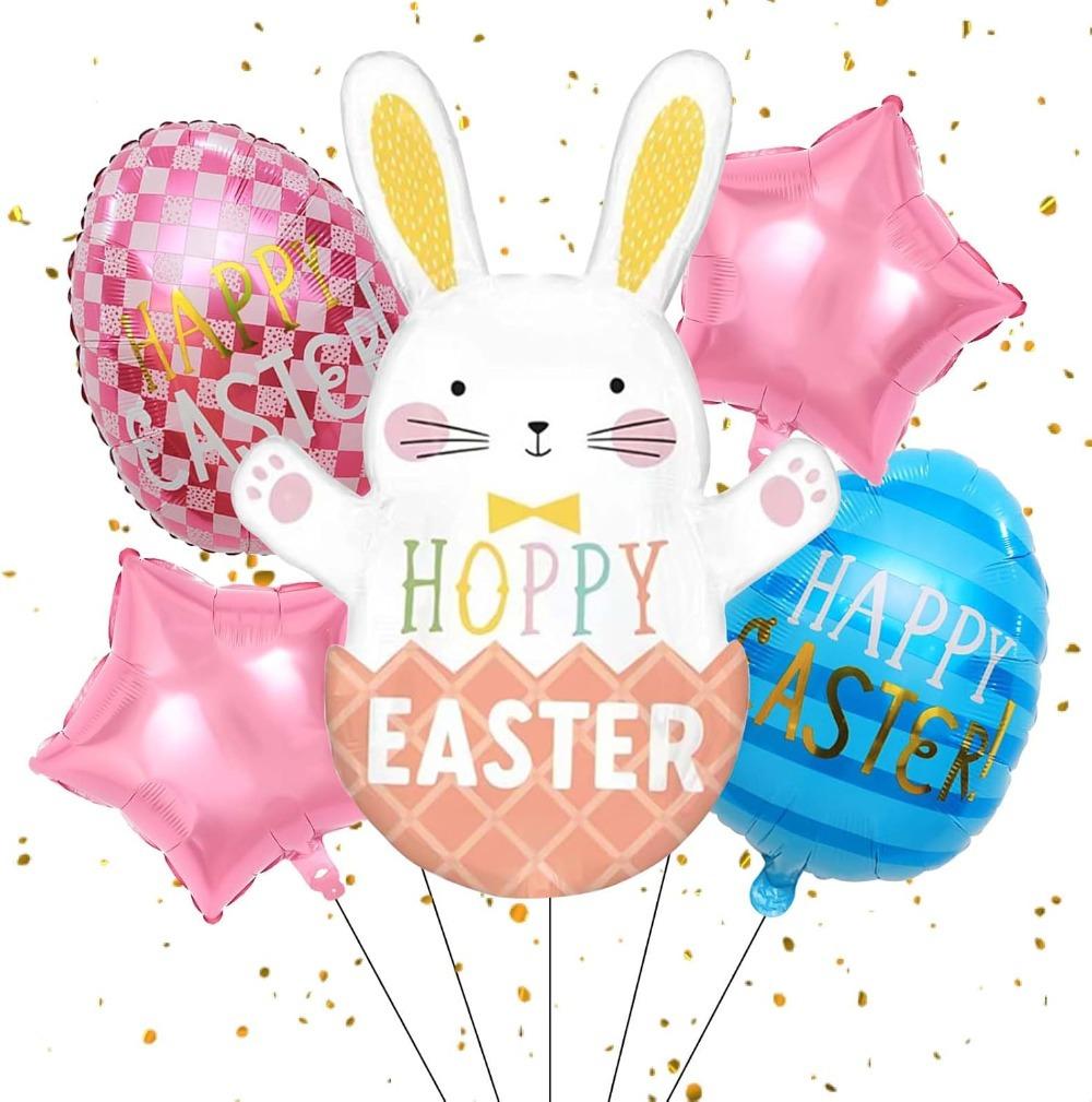 Easter Aluminum Film Balloon Rabbit Chicken Cartoon Modeling Children'S Birthday Party Decoration Aluminum Foil Balloon