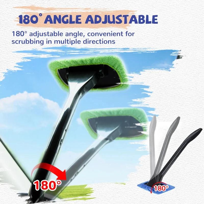 

Auto Window Cleaning Wash Tool Set Long Handle Car Accessories Window Cleaner Brush Windshield Wiper Microfiber Brush Cleaning