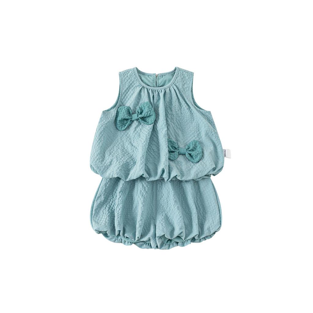 Kid Girl Summer Dress Set With Soft Material And Bow For Ages 3 To 8
