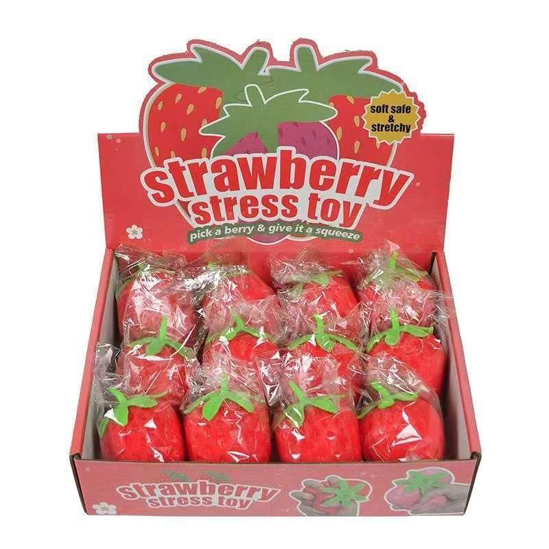 Simulation Strawberry Squeeze Toys Cute Soft Slow Rising Stress Relief Toys For Adults Kids Home Office Party Favors