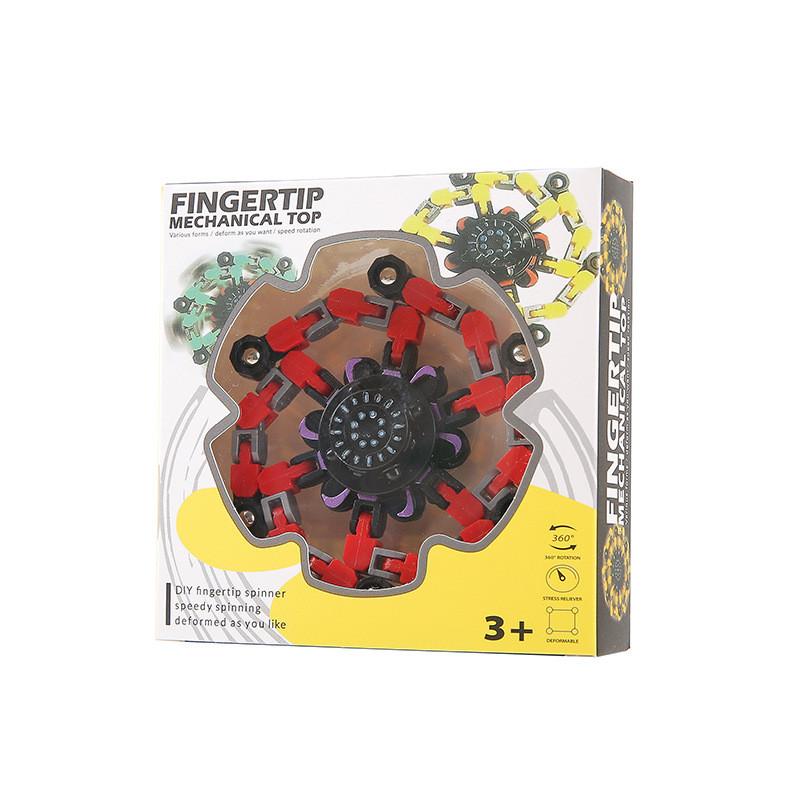 Cartoon Deformation Mechanical Mecha Chain Finger Gyro Children Toys For Play