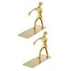 Stainless Steel Man Bookends Prevent Slipping Kung Fu Man Bookends for Home Decoration for