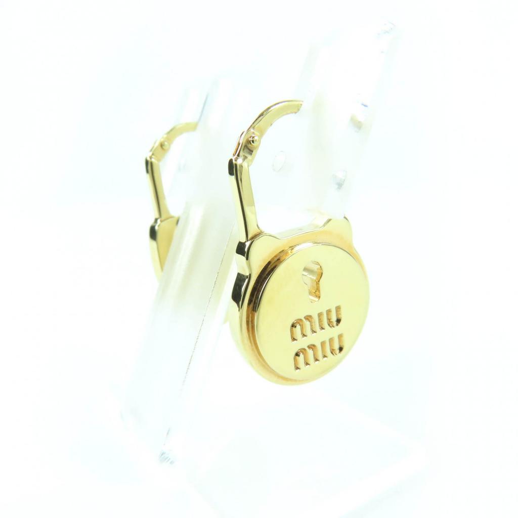 Pristine MIUMIU Pierce Myurock gold brass Women 5I0215 Used