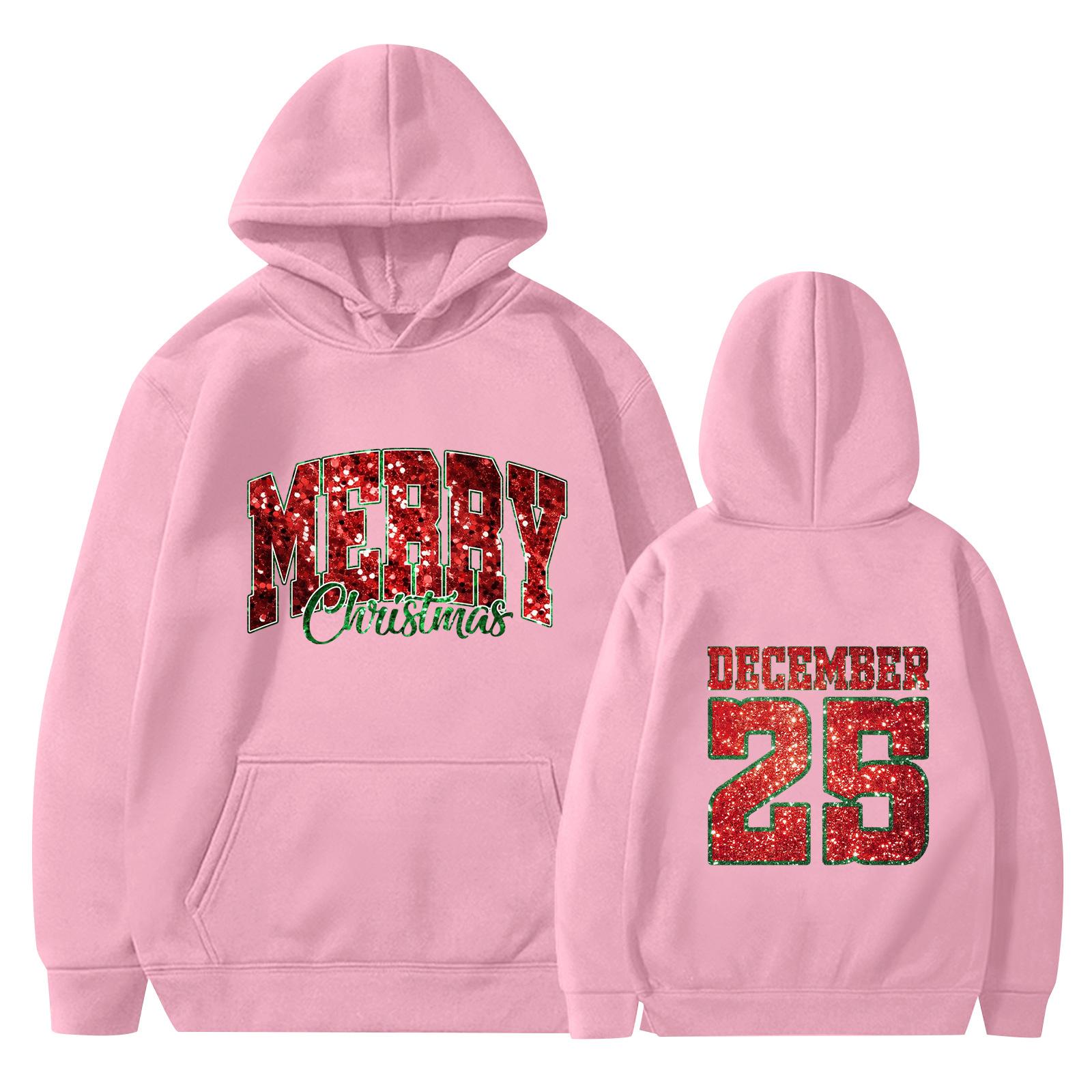 

Женская рождественская толстовка с капюшоном, смешная милая рождественская праздничная толстовка-пуловер L