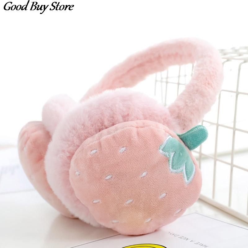 Lovely Fruit Winter Soft Earflap Children Kids Keep Warm Earmuffs Outdoor Skiing Ear Muff Cartoon Headphone Warmer Plush Caps