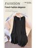 Plus Size Elegant Knit Dress for Women (130-300 Jin) - Embroidered Inlay with Large Hem, Perfect for Spring and Autumn