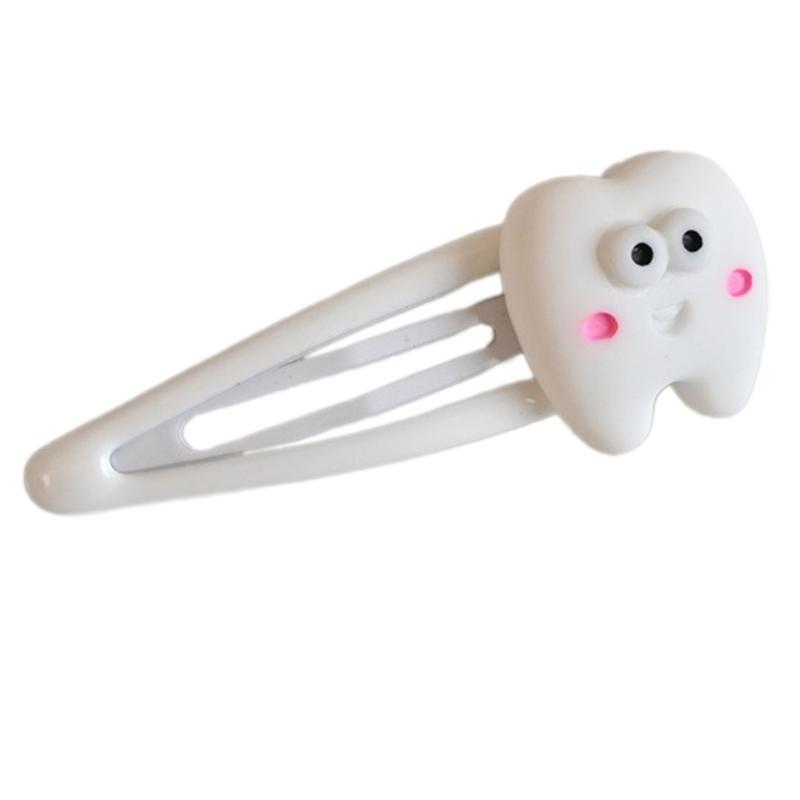 Tooth Hair Snap Clip Y2K Girls Accessories Sweet Handmade Hairpin Women Girl