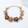 Vintage Statement Bunte Blumen Choker Halskette Für Damen Übertrieben Feiertagsparty Schmuck Halsaccessoire