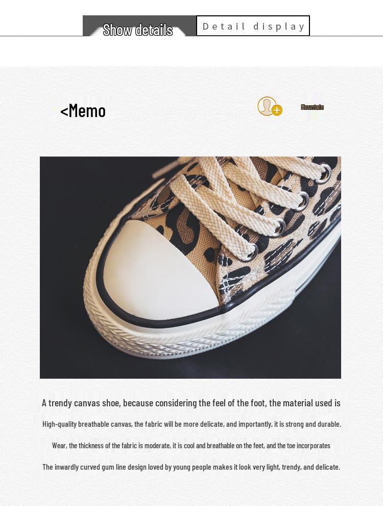 2019 Spring Women's Leopard Print High-Top Canvas Sneakers - Korean Style Harajuku Ulzzang