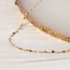 14K Glossy Single Chain Anklet W