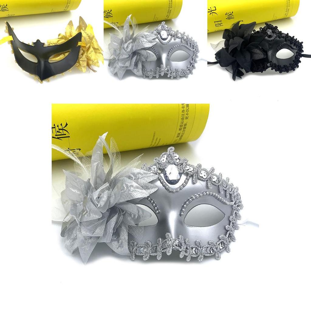 Halloween Costume Mask With Flower Decoration For Children And Adults Party Wear