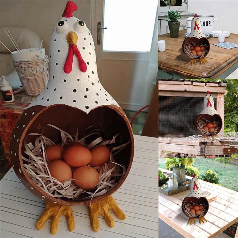 AEE4-Elegant Farmhouse Egg Storage Jar Egg Storage Convenient Egg Storage Handmade Excellent Collection Egg Storage