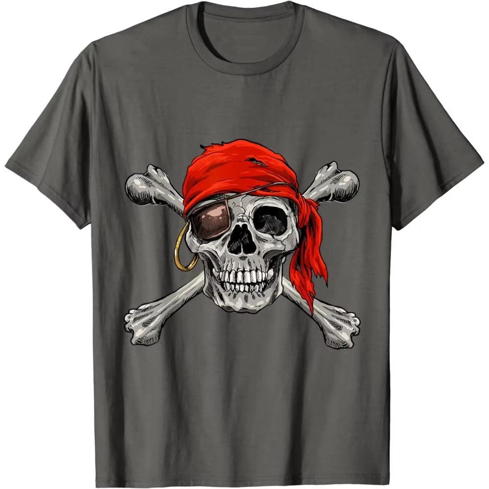 Jolly Roger Pirate Shirt Skull & Crossbones Shirt Halloween T-Shirt
