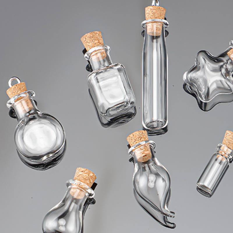 Golden Stars DIY Wishing Bottle - Mini Drift Glass Bottle with Cork Seal