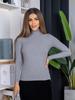 Womens  Casual Long Sleeve V Neck Chambray Blouse Top