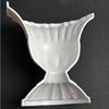 Chic French Oil Painting Style Half Wall Vase for Stylish White Flower DIY Home Decoration Projects