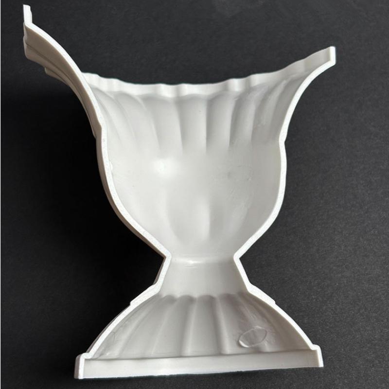 Chic French Oil Painting Style Half Wall Vase for Stylish White Flower DIY Home Decoration Projects
