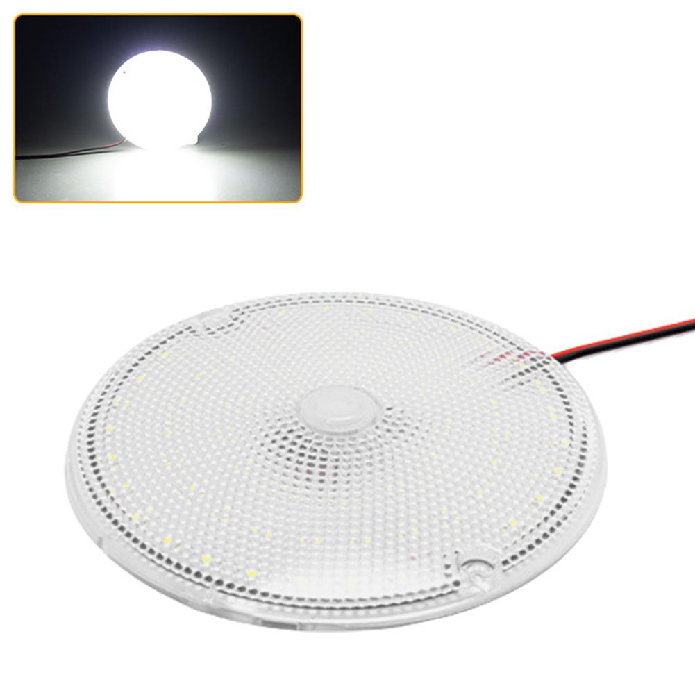 60 LED Round Truck Interior Light High Brightness Transparent Switch RV Camper Cargo Ceiling Light 12-85V Car Trunk Lamp