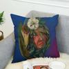 Natasha Lelenco Abstract Art Pillow Case For Car Sofa Decorative Home Double-sided Print Plush Square Throw Pillow Cushion Cover