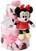 Diaper Cake Laboratory Disney Diaper Cake, Baby Gift, Height Chart Bath Towel, Minnie Mouse Plush Toy, Pink, Girl, Pampers Tape Type, Medium