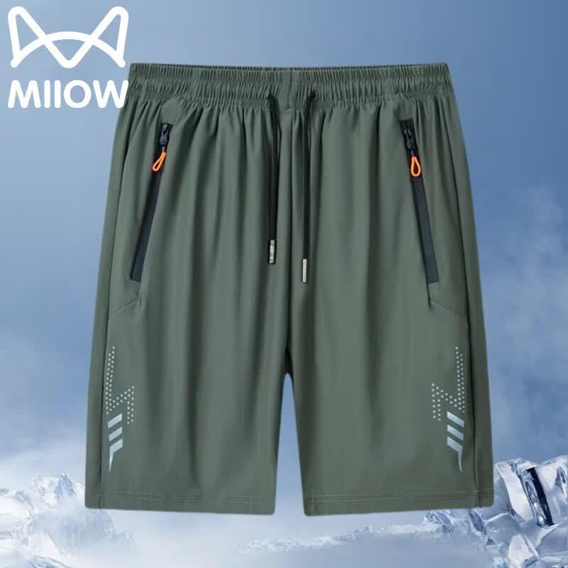 MiiOW Men's Ice Silk Quick-Dry Outdoor Sports Shorts