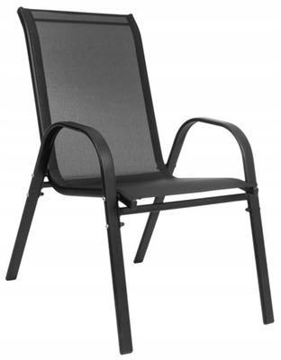 Black Garden Chair 55X72X91Cm Steel Construction