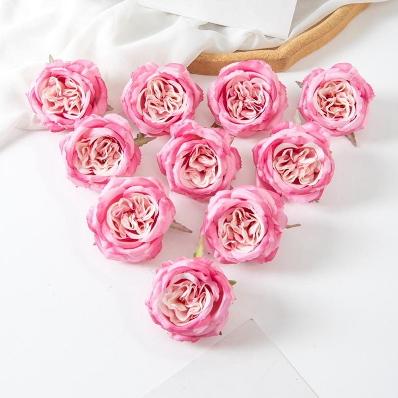 

Шелковый Пион Искусственный цветок Дом Улица Сад Фестиваль Свадьба Свадебный букет Декор Рождественский венок DIY подарочная коробка Хит продаж 10pcs розовый