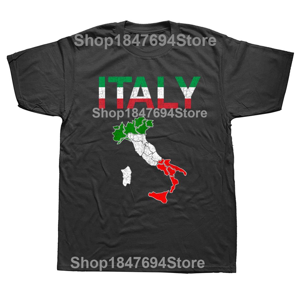 Funny Italy Map and Flag Italia Graphic Tshirts Tshirt Men Womens Fashion Casual Oversized 100 Cotton T Shirt Short Sleeve